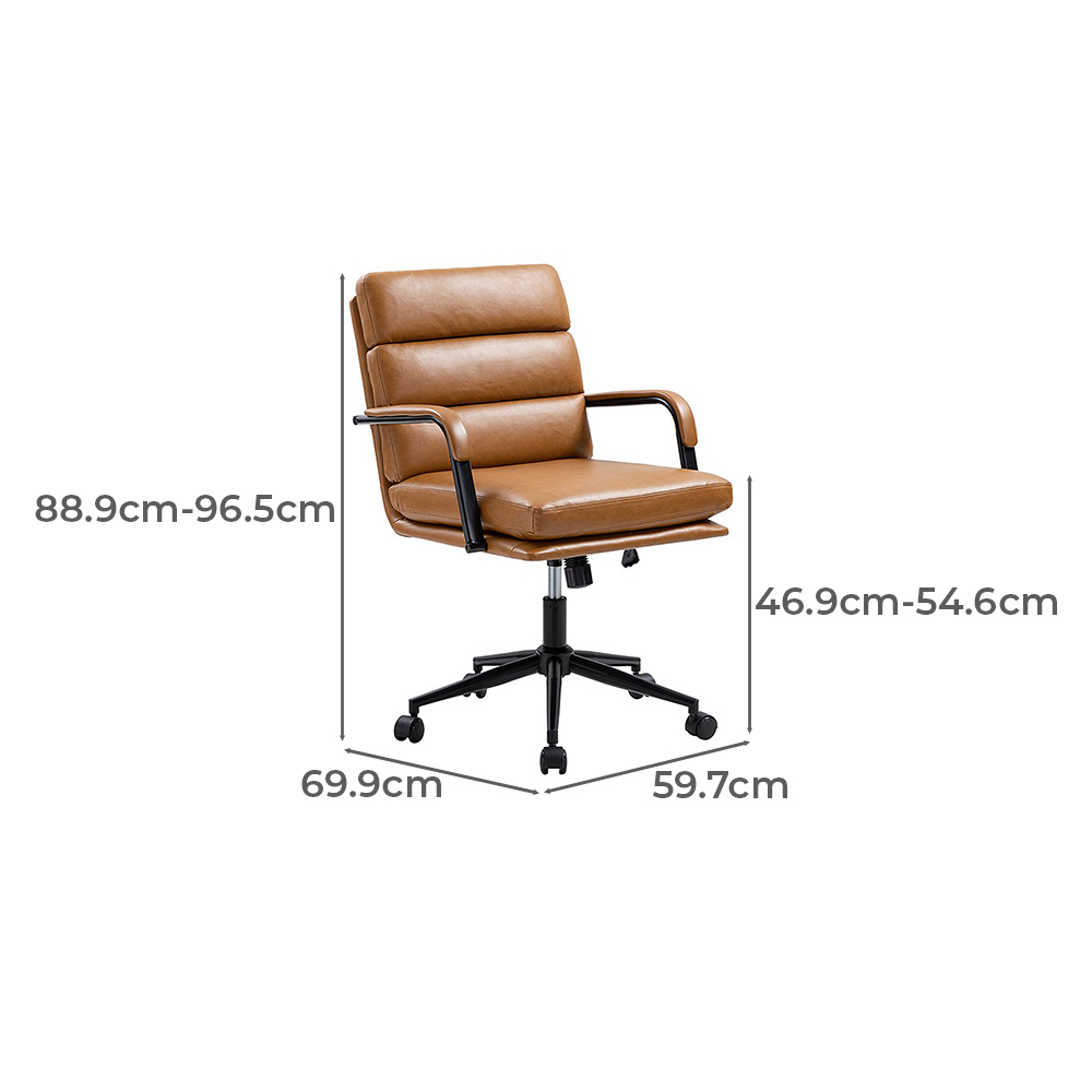 ✨【SALE価格】オフィスチェア　NICOLE EveramaFurniture Nicole Faux Leather Office Chair | Temple & Webster